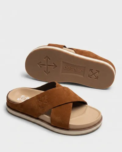 Off-White Cross-Strap Slide