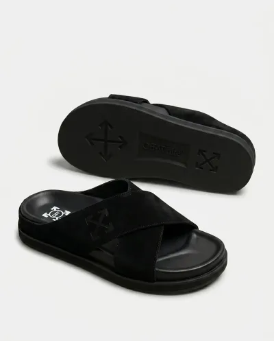 Off-White Cross-Strap Slide
